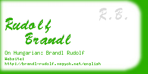 rudolf brandl business card
